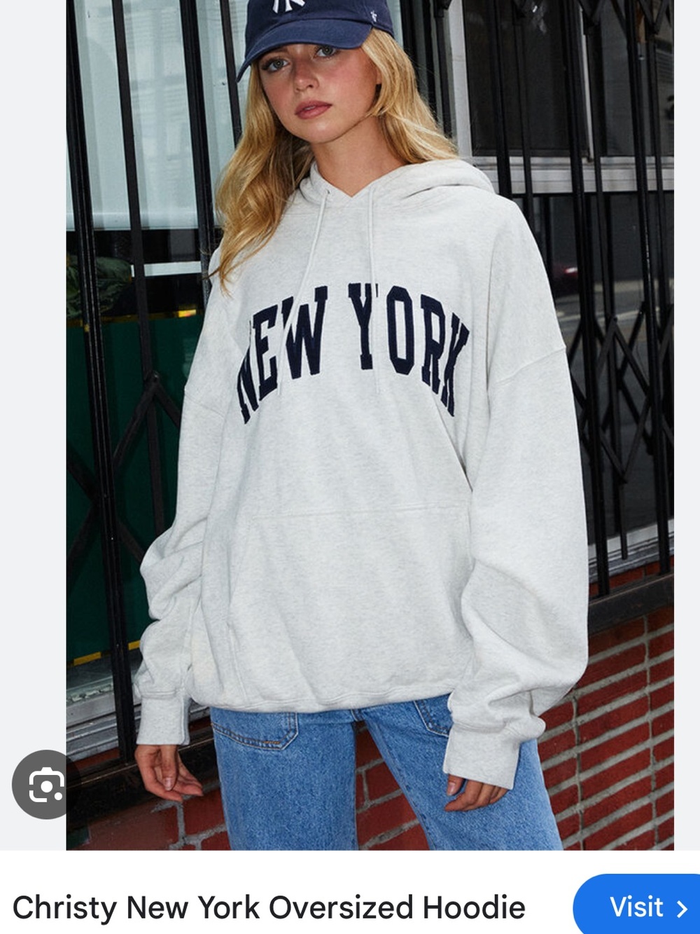 New York Oversized Hoodie Sweater